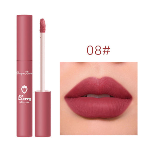 Liquid Lipstick Matte Strawberry Lip Gloss Cosmetic Waterproof Lip