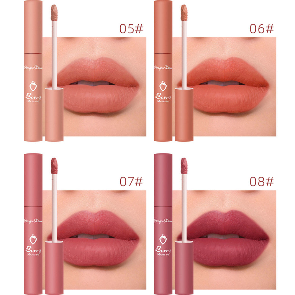 Liquid Lipstick Matte Strawberry Lip Gloss Cosmetic Waterproof Lip