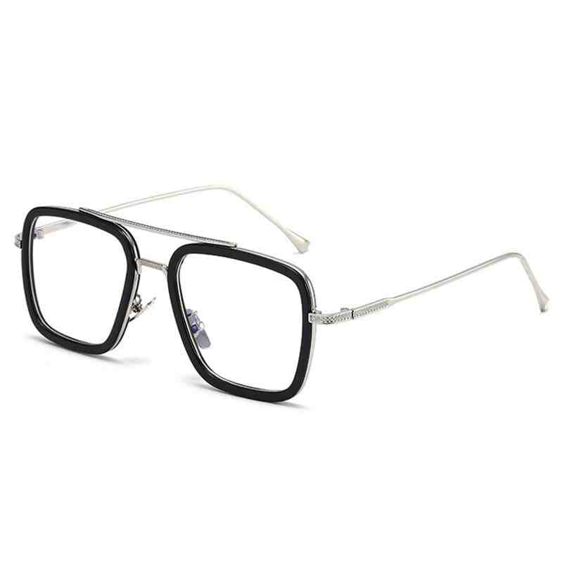 10Luxury Steampunk Men Square Sunglasses Tony Stark Iron Man Sun Glasses Vintage Metal Eyewear Pilot Sunglass UV400 Male Gafas