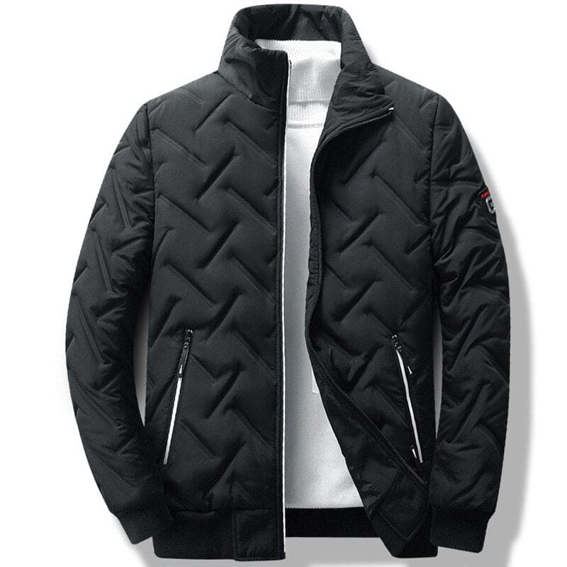 2jacket Warm Jackets men business leisure coat youth stripe coats