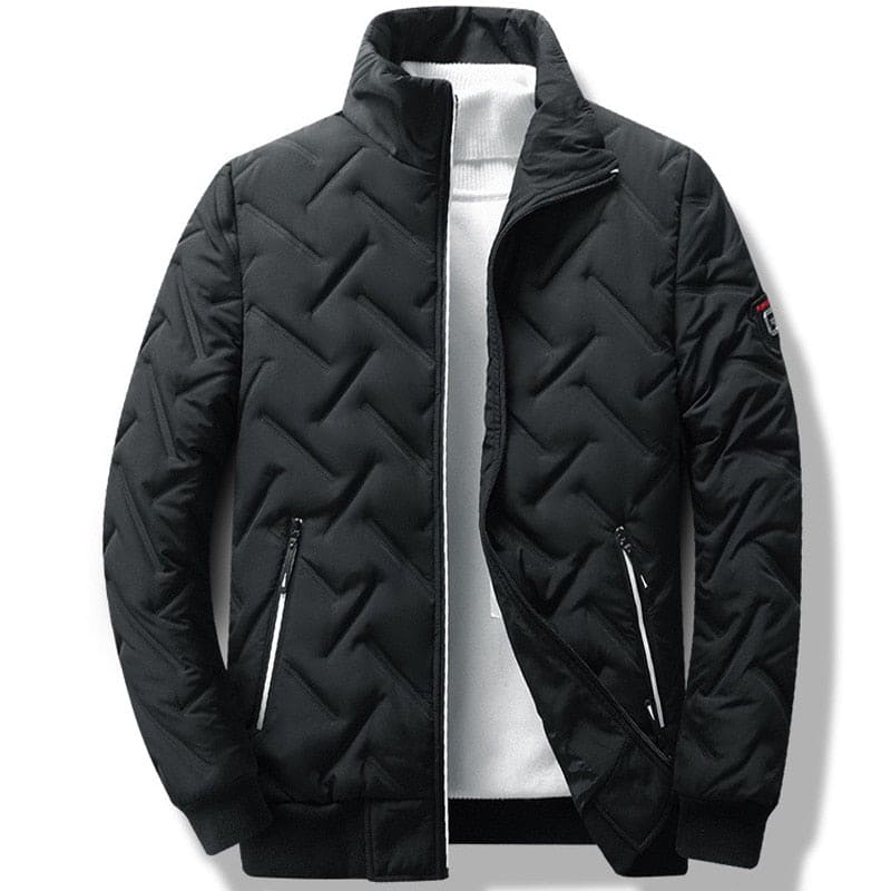 5jacket Warm Jackets men business leisure coat youth stripe coats