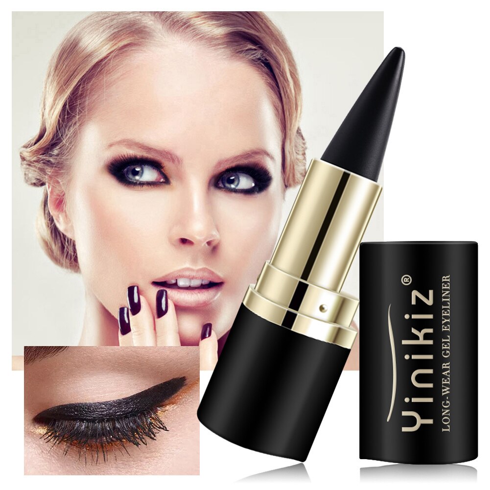 Professional Beauty Makeup Tool Waterproof Eyeliner Gel Black Long