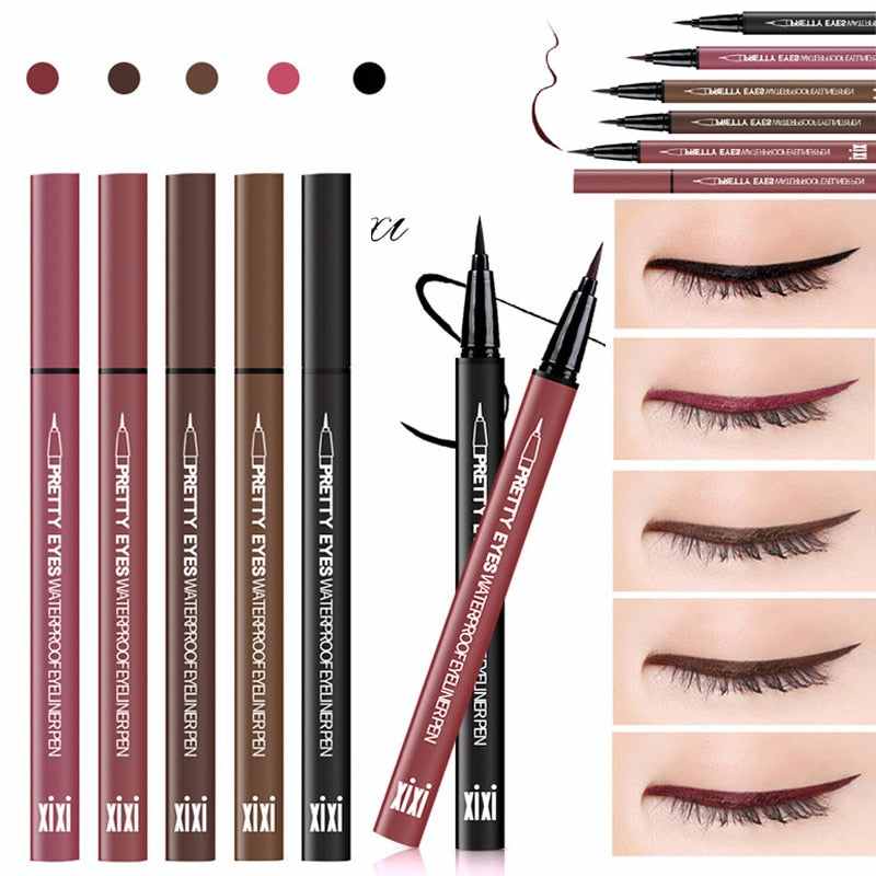 Professional Fast Dry Smooth Waterproof Eyeliner Pencils Eyes Brown