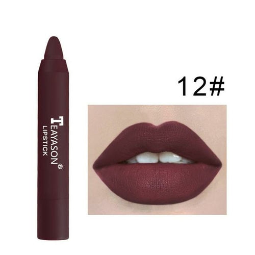 Teayason 12 Colors Matte Lipstick Lip Tint Lipstick Pen Makeup