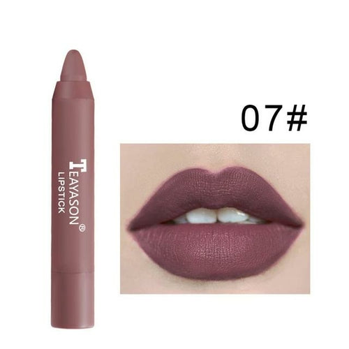 Teayason 12 Colors Matte Lipstick Lip Tint Lipstick Pen Makeup