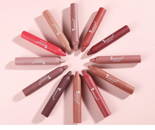Teayason 12 Colors Matte Lipstick Lip Tint Lipstick Pen Makeup