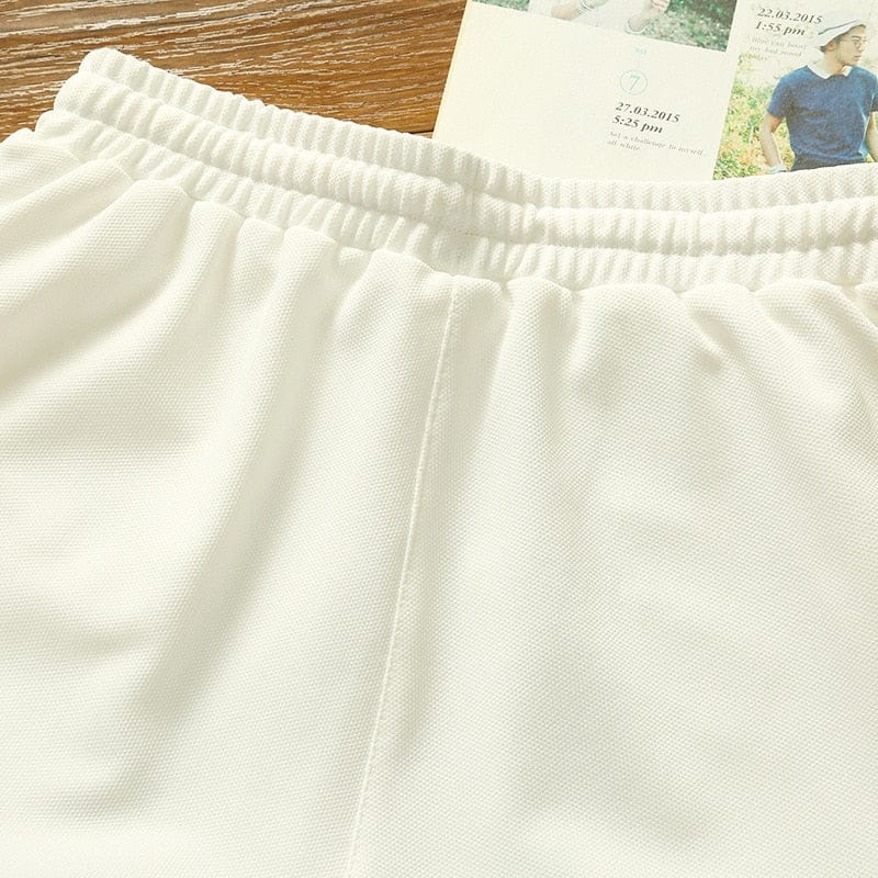 8white shorts men japanese style polyester running sport shorts