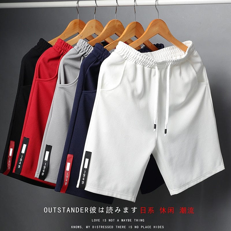 5white shorts men japanese style polyester running sport shorts