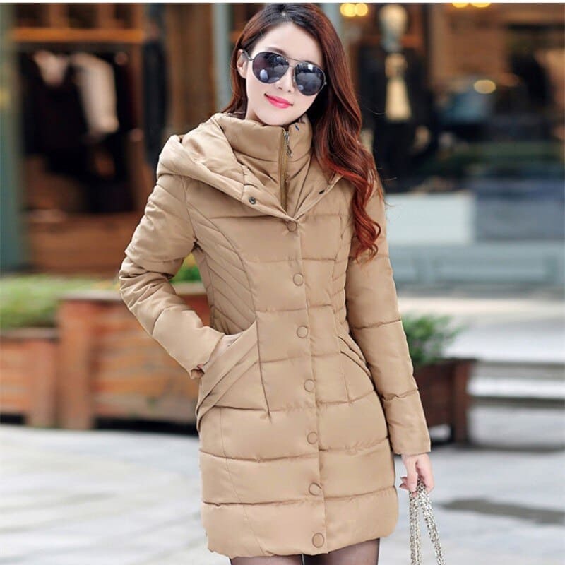 3Jacket Women Thick Cotton Parka Ladies Slim Warm Jacket