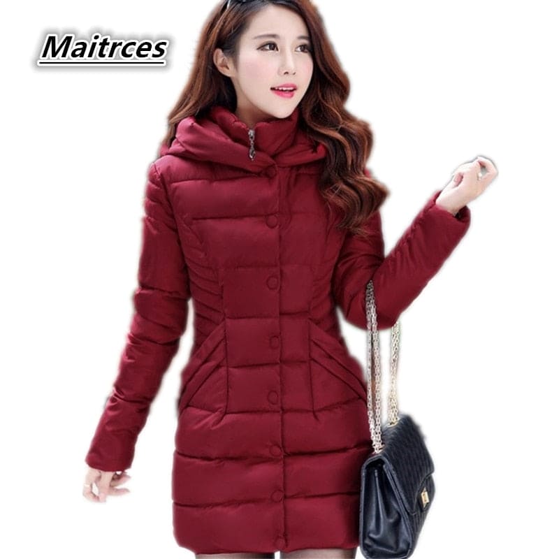 9Jacket Women Thick Cotton Parka Ladies Slim Warm Jacket