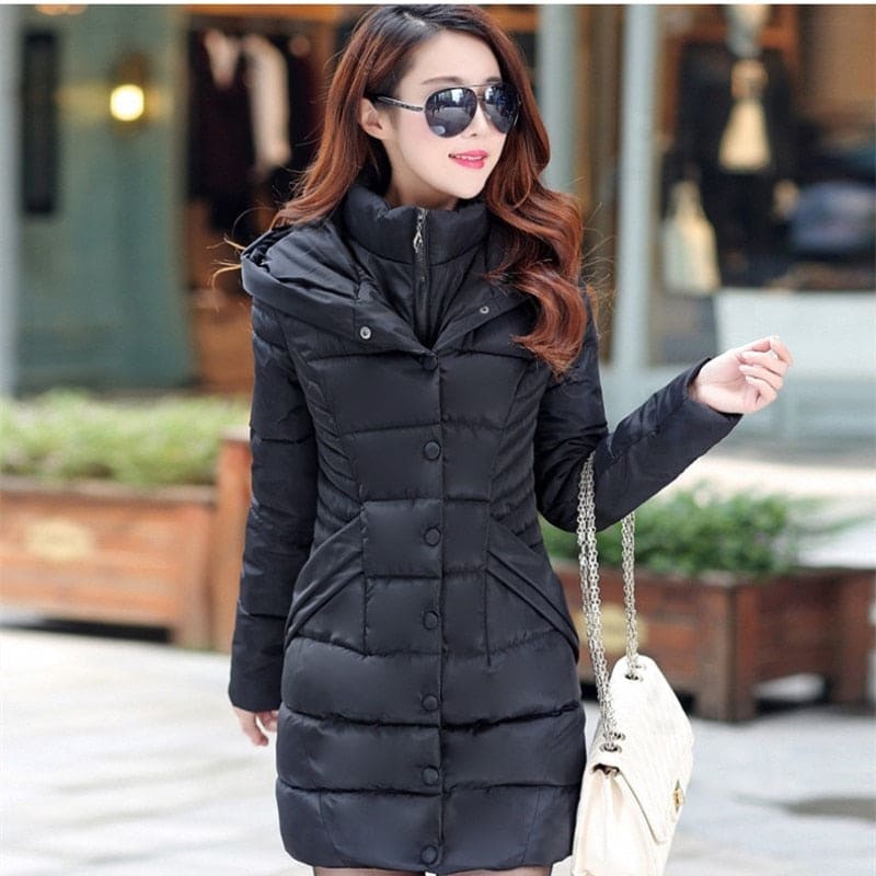 7Jacket Women Thick Cotton Parka Ladies Slim Warm Jacket