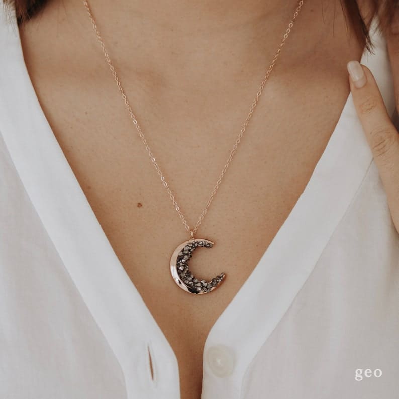 7Celestial Moon Necklace Gothic Handmade Jewelry Halloween Gift